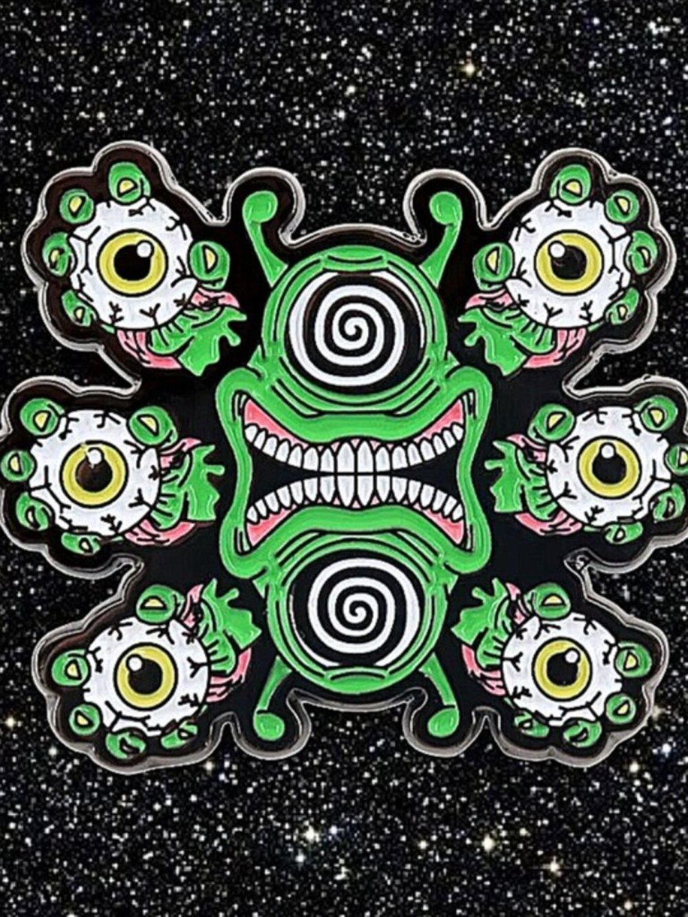 Subtronics Trippy Cyclops Enamel Pin EDM Rave Festival Bass Music Collectible